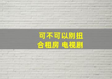 可不可以别扭合租房 电视剧